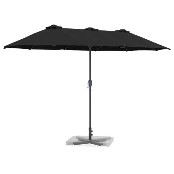 Gartenparasol Schwarz 380 x 196 x 235 cm