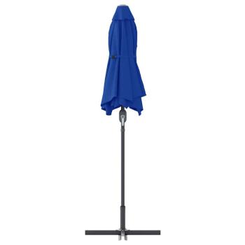 Gartenparasol Blau 380 x 196 x 235 cm Pulverbeschichteter Stahl