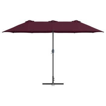Gartenparasol Bordeauxrot 380 x 196 x 235 cm