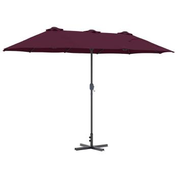 Gartenparasol Bordeauxrot 380 x 196 x 235 cm
