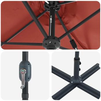 Gartenparasol Terrakotta 380 x 196 x 235 cm