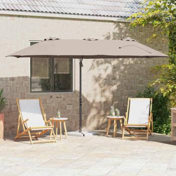 ARDEBO.de - Garten-Kantilever-Pergola mit Schloss Taupe 372 x 198 x 253 cm