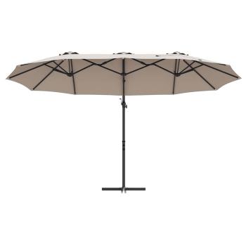 Garten-Kantilever-Pergola mit Schloss Taupe 372 x 198 x 253 cm