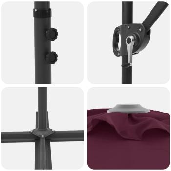 Garten-Kantilever-Pergola mit Schloss Bordeauxrot Groß