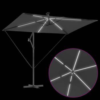 Auskragender Bananenschirm Anthrazit 294 x 200 x 254 cm