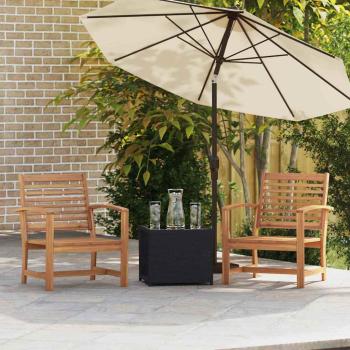 ARDEBO.de - Gartenstühle 2 pcs Braun 60 x 65 x 76.5 cm Massives Teakholz