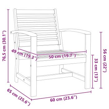 Stuhl 2 Stück Braun 65 x 60 x 76,5 cm Massivholz Teak