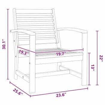 Gartenstühle 2 pcs Braun 60 x 65 x 76.5 cm Massives Teakholz