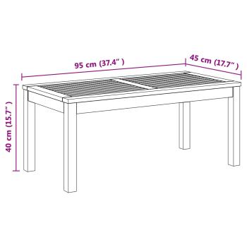 Garten-Sofa-Set 2 pcs Braun Massives Teakholz