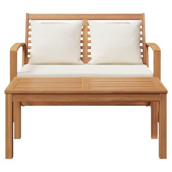 Garten-Sofa-Set 2 pcs Braun Massives Teakholz