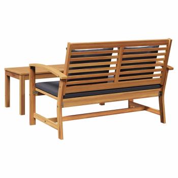 Bank Braun und Dunkelgrau 110 x 66 x 76 cm Massivholz Teak