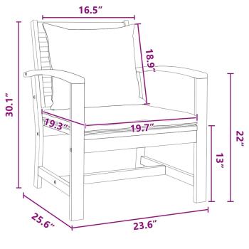 Gartenstühle 2 pcs Braun 60 x 65 x 76.5 cm Massives Teakholz