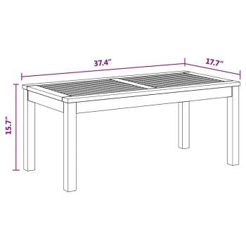 Gartentisch Braun 95 x 45 x 40 cm Massives Teakholz
