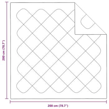 Decken & Bettdecken Weiß 200 x 200 cm Mikrofaser