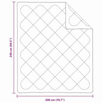 Decken & Bettdecken Weiß 240 x 200 cm Mikrofaser