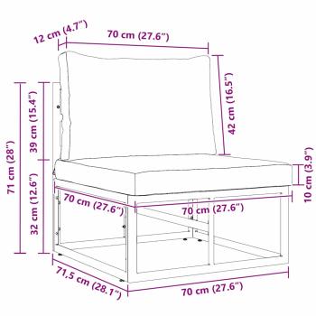 Gartenmöbel-Sets mit Kissen mit Kissen Schwarz und Anthrazit