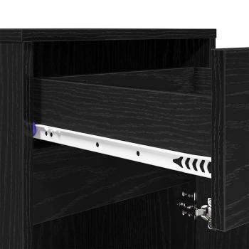 LED Nachttisch Schwarze Eiche 38 x 34 x 61 cm Spanplatte