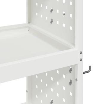 Werkzeugwagen Weiß 75 x 35 x 73 cm Pulverbeschichteter Stahl