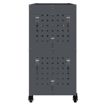 Werkzeugwagen mit Regal mit Rad mit Speicher Anthrazit 75 x 35 x 73 cm Metall