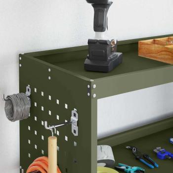 Werkzeugwagen mit Regal mit Rad mit Speicher Olivgrün 75 x 35 x 73 cm