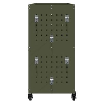 Werkzeugwagen mit Regal mit Rad mit Speicher Olivgrün 75 x 35 x 73 cm