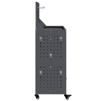 Werkzeugwagen mit Regal mit Rad mit Speicher Anthrazit 65 x 35 x 111 cm