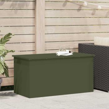 ARDEBO.de - Außenlagerbox Olivgrün 100 x 50.5 x 50 cm Kaltgewalzter Stahl