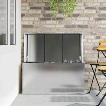Außenlagerbox mit Speicher Silber 100 x 50.5 x 50 cm Edelstahl