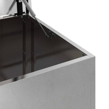 Außenlagerbox mit Speicher Silber 100 x 50.5 x 50 cm Edelstahl