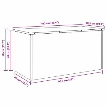 Außenlagerbox Silber 100 x 50.5 x 50 cm Verzinkter Stahl
