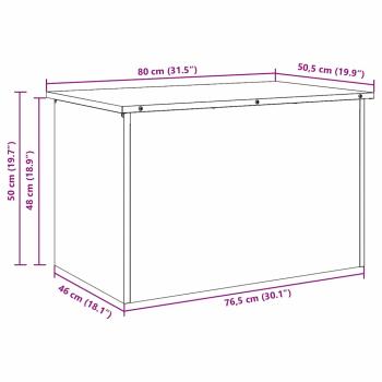 Außenlagerbox Weiß 80 x 50.5 x 50 cm Kaltgewalzter Stahl