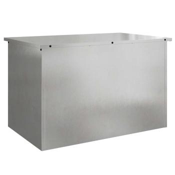Außenlagerbox mit Speicher Verstellbar Silber 80 x 50.5 x 50 cm Edelstahl