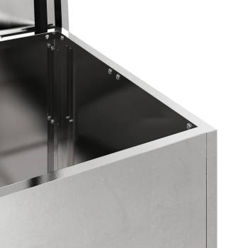 Außenlagerbox mit Speicher Verstellbar Silber 80 x 50.5 x 50 cm Edelstahl