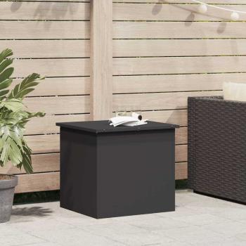 ARDEBO.de - Außenlagerbox Schwarz 55 x 50.5 x 50 cm Kaltgewalzter Stahl