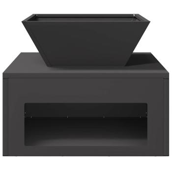 Feuerplatz Schwarz 50 x 50 x 40 cm Stahl