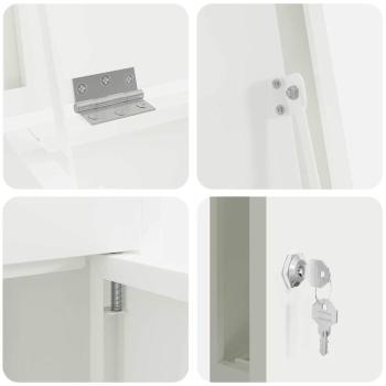 Paketdrop-Box Weiß 44,5 x 29 x 110,5 cm Stahl