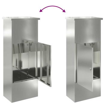 Paketdrop-Box Schwarz 44,5 x 29 x 110,5 cm Verzinkter Stahl