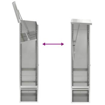 Paketdrop-Box Schwarz 44,5 x 29 x 110,5 cm Verzinkter Stahl