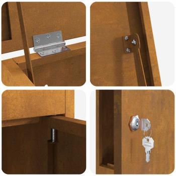 Paketdrop-Box Rostig 44,5 x 29 x 110,5 cm