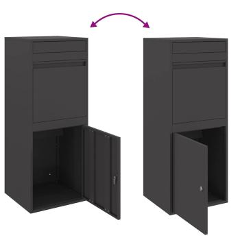 Paketdrop-Box Schwarz 41 x 38 x 103 cm Stahl