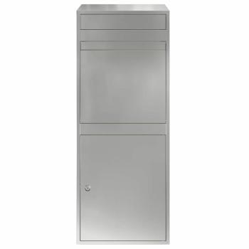 ARDEBO.de - Paketdrop-Box Schwarz 41 x 38 x 103 cm Verzinkter Stahl