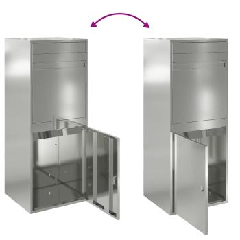 Paketdrop-Box Schwarz 41 x 38 x 103 cm Verzinkter Stahl