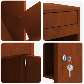 Paketdrop-Box Rostig 41 x 38 x 103 cm