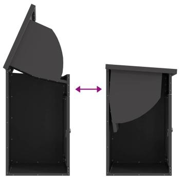 Paketdrop-Box Schwarz 44 x 35 x 59 cm Stahl