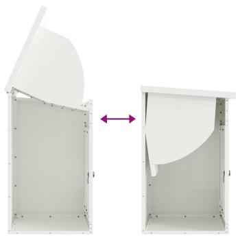 ARDEBO.de - Paketdrop-Box Weiß 44 x 35 x 59 cm Stahl