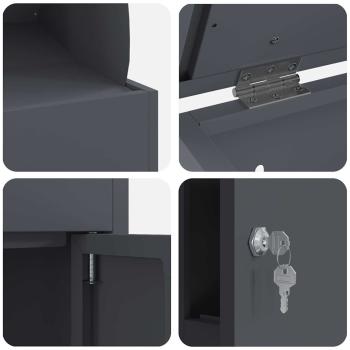 Paketdrop-Box Anthrazit 44 x 35 x 59 cm Stahl