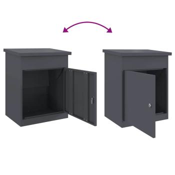 Paketdrop-Box Anthrazit 44 x 35 x 59 cm Stahl