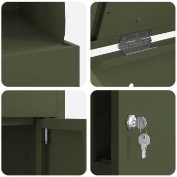 Paketdrop-Box Olivgrün 44 x 35 x 59 cm Stahl