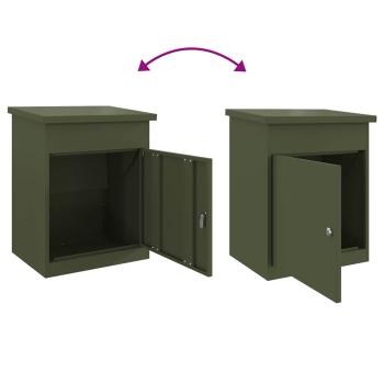 Paketdrop-Box Olivgrün 44 x 35 x 59 cm Stahl