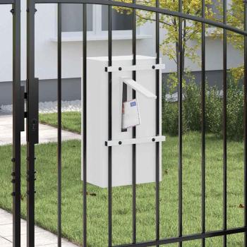 Briefkasten Weiß 30 x 23 x 55 cm Stahl